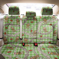 Green Palaka Hawaii Mele Kalikimaka Back Car Seat Cover Ohia Lehua Shell Leis Funny Gingerbread Santa LT14 - Polynesian Pride
