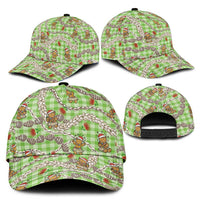 Green Palaka Hawaii Mele Kalikimaka Classic Cap Ohia Lehua Shell Leis Funny Gingerbread Santa LT14 - Polynesian Pride