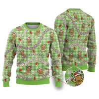 Green Palaka Hawaii Mele Kalikimaka Ugly Christmas Sweater Ohia Lehua Shell Leis Funny Gingerbread Santa LT14 Green - Polynesian Pride