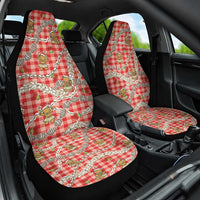 Red Palaka Hawaii Mele Kalikimaka Car Seat Cover Ohia Lehua Shell Leis Funny Gingerbread Santa LT14 One Size Red - Polynesian Pride