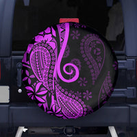 Polynesia Paisley Spare Tire Cover Polynesian With Tropical Flowers - Purple LT14 Purple - Polynesian Pride