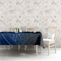 Talofa Samoa Tablecloth Samoan Kava Bowl Siapo Pattern - Blue LT14 - Polynesian Pride