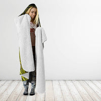 Lime Green Talofa Samoa Hooded Blanket Samoan Kava Bowl Siapo Pattern LT14 - Polynesian Pride
