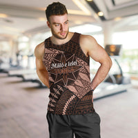 Malo e lelei Tonga Men Tank Top Tongan Ngatu Pattern Vintage Vibes LT14 Brown - Polynesian Pride