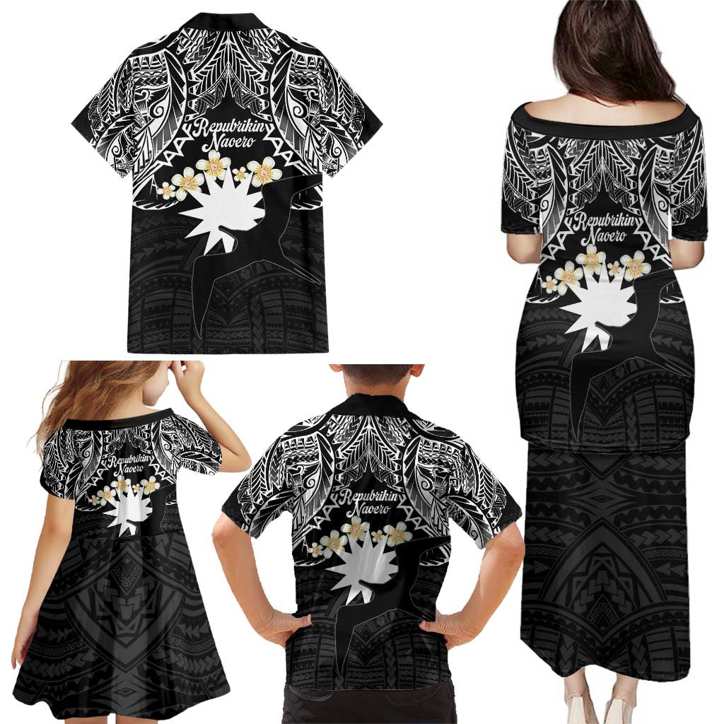 Ekamowir Omo Nauru Family Matching Puletasi and Hawaiian Shirt Naoero Twelve-pointed Star Polynesian Tattoo LT14 - Polynesian Pride