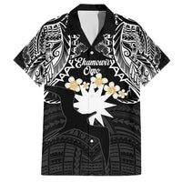 Ekamowir Omo Nauru Family Matching Short Sleeve Bodycon Dress and Hawaiian Shirt Naoero Twelve-pointed Star Polynesian Tattoo LT14 Dad's Shirt - Short Sleeve Black - Polynesian Pride