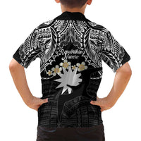 Ekamowir Omo Nauru Family Matching Summer Maxi Dress and Hawaiian Shirt Naoero Twelve-pointed Star Polynesian Tattoo LT14 - Polynesian Pride