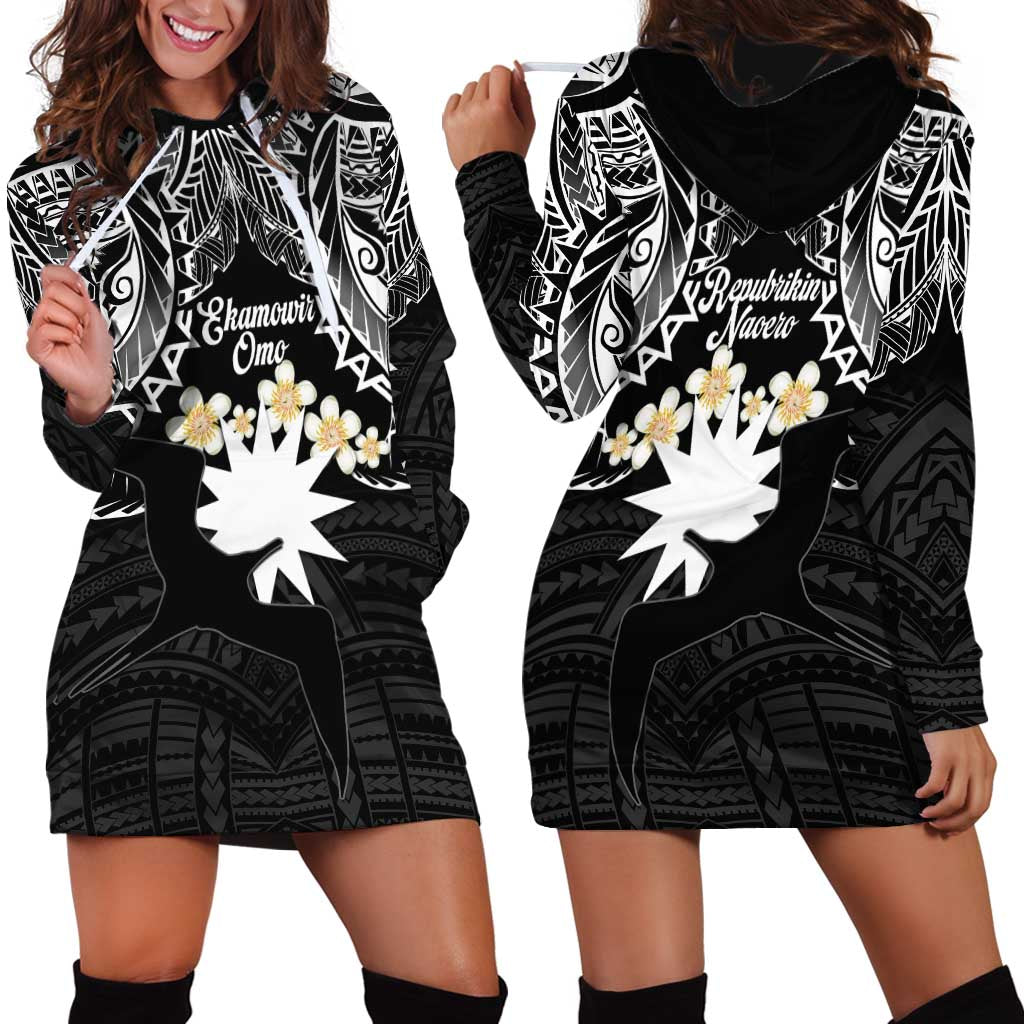 Ekamowir Omo Nauru Hoodie Dress Naoero Twelve-pointed Star Polynesian Tattoo LT14 - Polynesian Pride