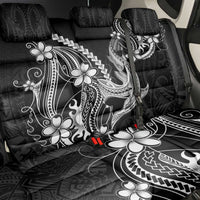 Black Aloha Hawaii Back Car Seat Cover Polynesian Shark Tattoo With Plumeria LT14 - Polynesian Pride