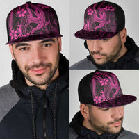 Pink Black Aloha Hawaii Mesh Trucker Cap Polynesian Shark Tattoo With Plumeria LT14 - Polynesian Pride