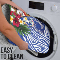 United States and Northern Mariana Islands Bathroom Set USA Flag Eagle CNMI Latte Stone Tropical Flowers LT14 - Polynesian Pride