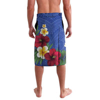 United States and Northern Mariana Islands Lavalava USA Flag Eagle CNMI Latte Stone Tropical Flowers LT14 - Polynesian Pride