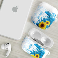 New Zealand Autism Awareness Month AirPods Case Takiwatanga Maori Lizard With Sunflower LT14 - Polynesian Pride