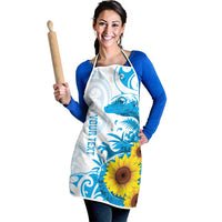 New Zealand Autism Awareness Month Apron Takiwatanga Maori Lizard With Sunflower LT14 - Polynesian Pride