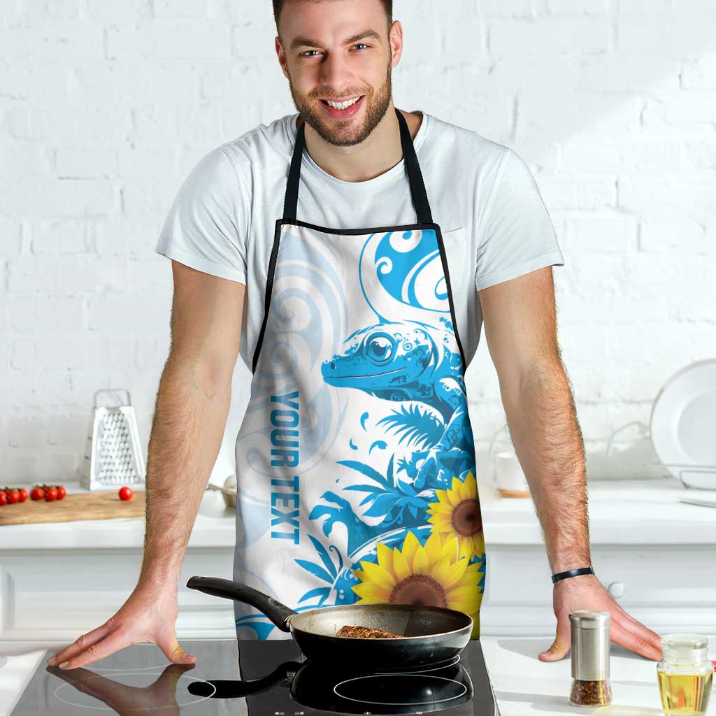 New Zealand Autism Awareness Month Apron Takiwatanga Maori Lizard With Sunflower LT14 - Polynesian Pride