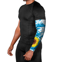 New Zealand Autism Awareness Month Arm Sleeves Takiwatanga Maori Lizard With Sunflower LT14 - Polynesian Pride