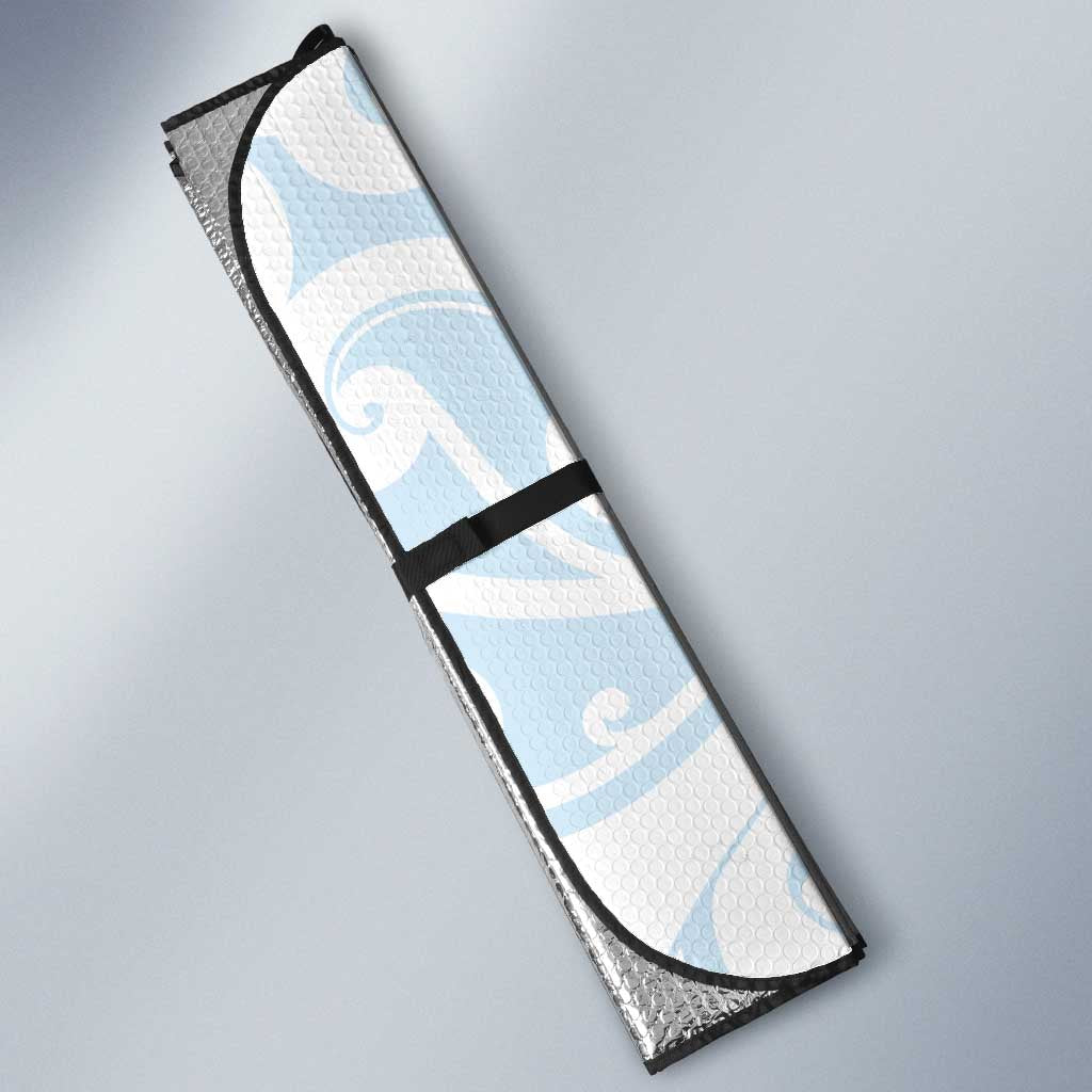 New Zealand Autism Awareness Month Auto Sun Shade Takiwatanga Maori Lizard With Sunflower LT14 - Polynesian Pride