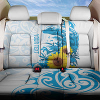New Zealand Autism Awareness Month Back Car Seat Cover Takiwatanga Maori Lizard With Sunflower LT14 One Size Blue - Polynesian Pride