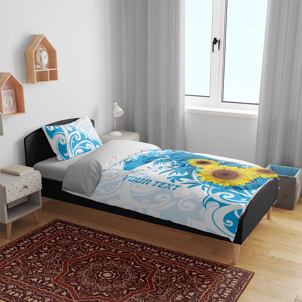 New Zealand Autism Awareness Month Bedding Set Takiwatanga Maori Lizard With Sunflower LT14 - Polynesian Pride