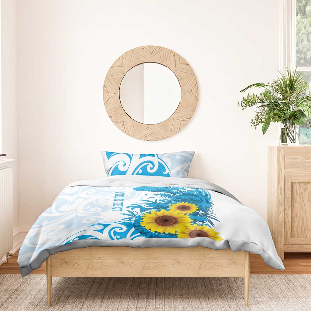 New Zealand Autism Awareness Month Bedding Set Takiwatanga Maori Lizard With Sunflower LT14 - Polynesian Pride