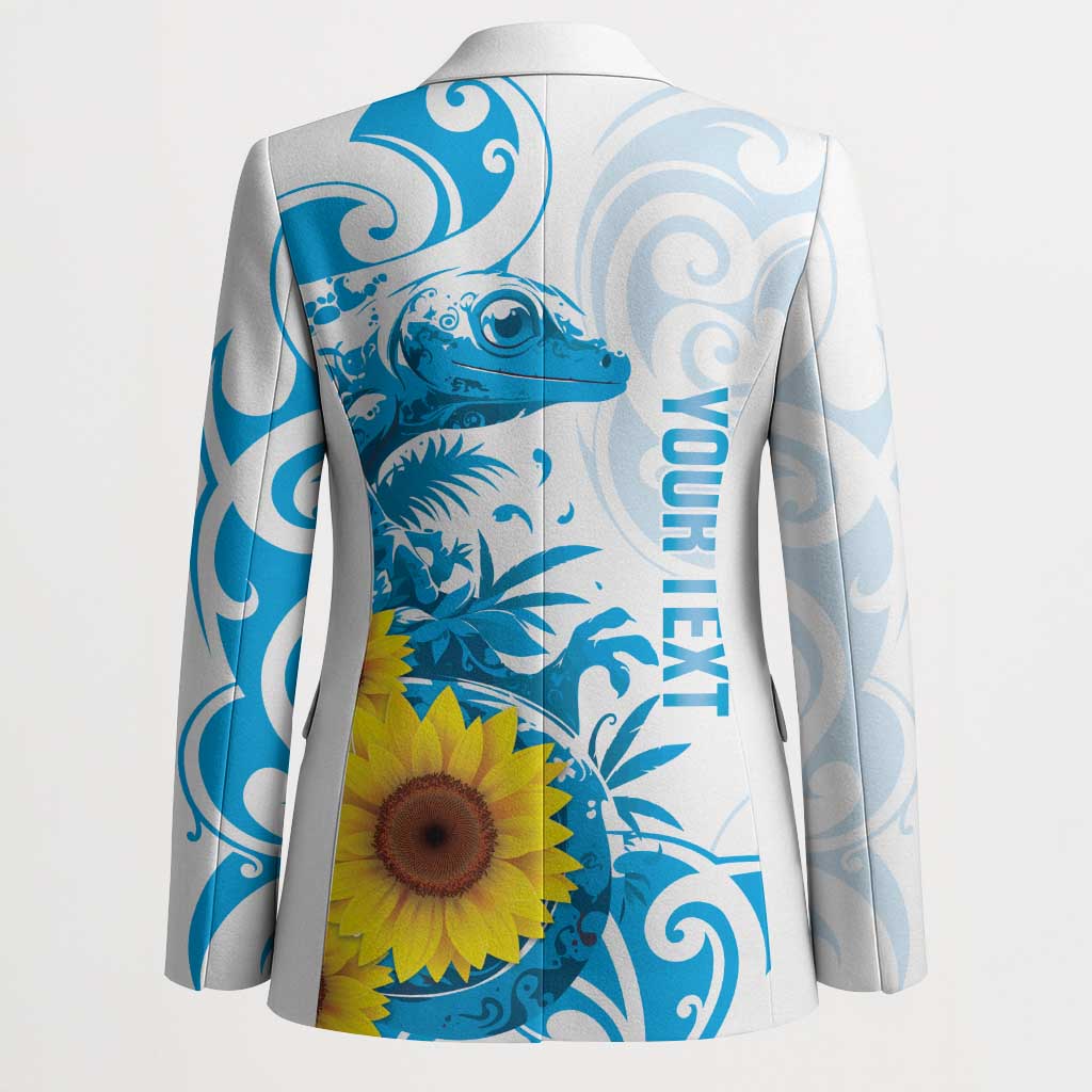 New Zealand Autism Awareness Month Blazer Takiwatanga Maori Lizard With Sunflower LT14 - Polynesian Pride