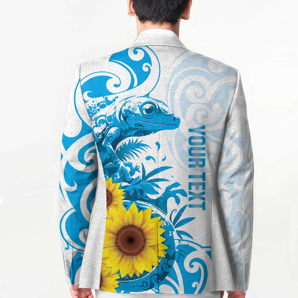 New Zealand Autism Awareness Month Blazer Takiwatanga Maori Lizard With Sunflower LT14 - Polynesian Pride
