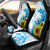New Zealand Autism Awareness Month Car Seat Cover Takiwatanga Maori Lizard With Sunflower