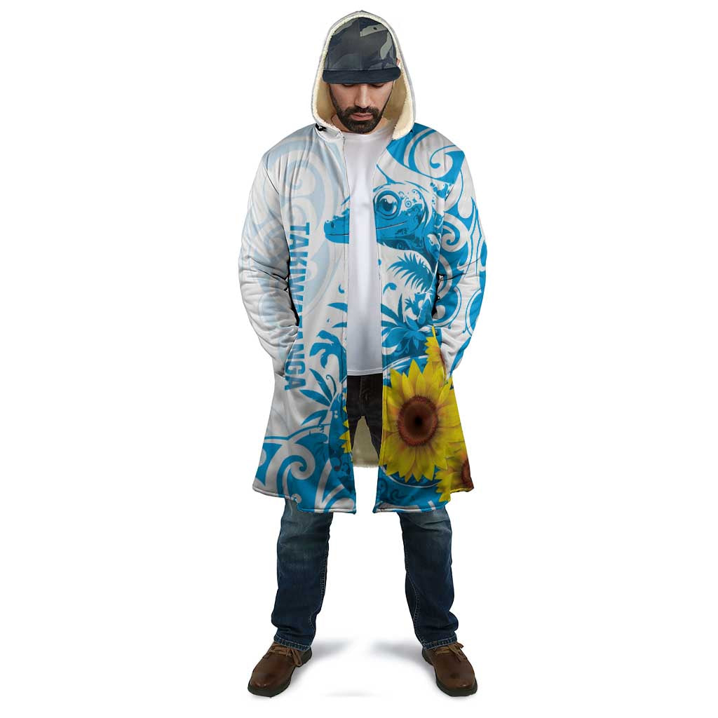 New Zealand Autism Awareness Month Cloak Takiwatanga Maori Lizard With Sunflower LT14 - Polynesian Pride