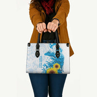 New Zealand Autism Awareness Month Leather Bag Takiwatanga Maori Lizard With Sunflower LT14 - Polynesian Pride