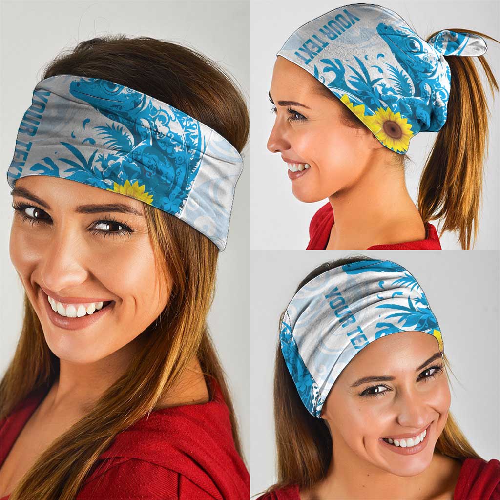 New Zealand Autism Awareness Month Neck Gaiter Takiwatanga Maori Lizard With Sunflower LT14 - Polynesian Pride