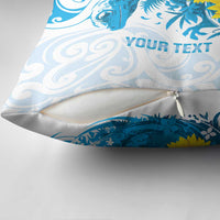 New Zealand Autism Awareness Month Pillow Cover Takiwatanga Maori Lizard With Sunflower LT14 - Polynesian Pride
