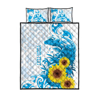 New Zealand Autism Awareness Month Quilt Bed Set Takiwatanga Maori Lizard With Sunflower LT14 - Polynesian Pride