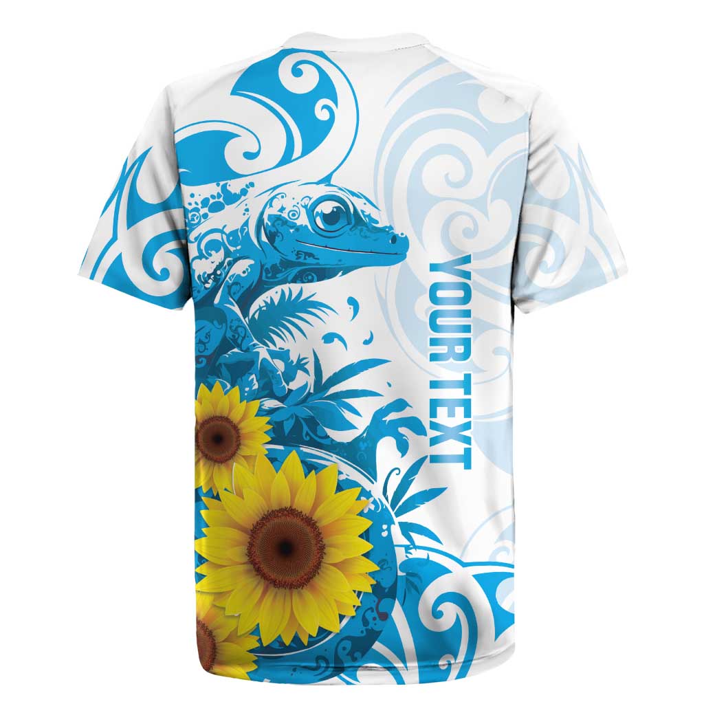 New Zealand Autism Awareness Month Rugby Jersey Takiwatanga Maori Lizard With Sunflower LT14 - Polynesian Pride