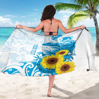 New Zealand Autism Awareness Month Sarong Takiwatanga Maori Lizard With Sunflower LT14 - Polynesian Pride