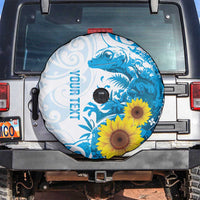 New Zealand Autism Awareness Month Spare Tire Cover Takiwatanga Maori Lizard With Sunflower