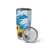 New Zealand Autism Awareness Month Tumbler Cup Takiwatanga Maori Lizard With Sunflower