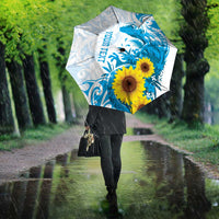 New Zealand Autism Awareness Month Umbrella Takiwatanga Maori Lizard With Sunflower LT14 - Polynesian Pride