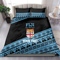 Fiji Rugby 2025 Custom Bedding Set Fijian Tapa Toso Viti Toso - Black LT14 - Polynesian Pride