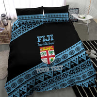 Fiji Rugby 2025 Custom Bedding Set Fijian Tapa Toso Viti Toso - Black LT14 - Polynesian Pride