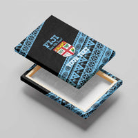 Fiji Rugby 2025 Custom Canvas Wall Art Fijian Tapa Toso Viti Toso - Black