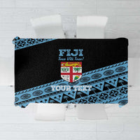 Fiji Rugby 2025 Custom Tablecloth Fijian Tapa Toso Viti Toso - Black LT14 Black - Polynesian Pride