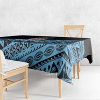 Fiji Rugby 2025 Custom Tablecloth Fijian Tapa Toso Viti Toso - Black LT14 - Polynesian Pride