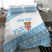 Fiji Rugby 2025 Custom Bedding Set Fijian Tapa Toso Viti Toso - White LT14 - Polynesian Pride