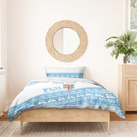 Fiji Rugby 2025 Custom Bedding Set Fijian Tapa Toso Viti Toso - White LT14 - Polynesian Pride