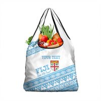 Fiji Rugby 2025 Custom Grocery Bag Fijian Tapa Toso Viti Toso - White LT14 1-pack One Size White - Polynesian Pride