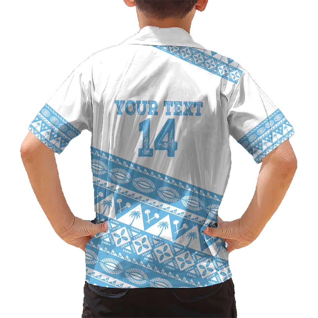Fiji Rugby 2025 Custom Hawaiian Shirt Fijian Tapa Toso Viti Toso - White LT14 - Polynesian Pride