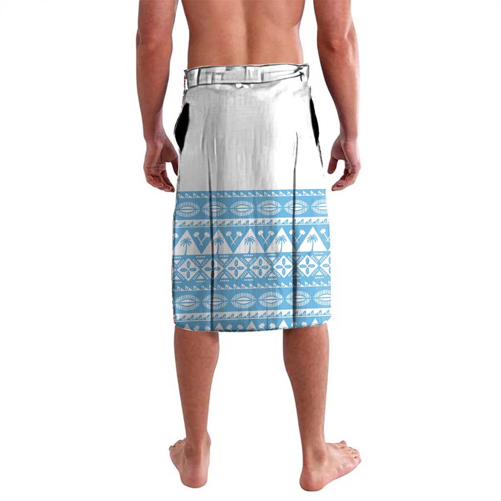 Fiji Rugby 2025 Custom Lavalava Fijian Tapa Toso Viti Toso - White LT14 - Polynesian Pride