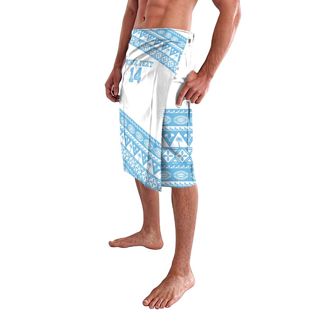 Fiji Rugby 2025 Custom Lavalava Fijian Tapa Toso Viti Toso - White LT14 - Polynesian Pride