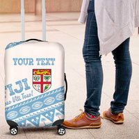 Fiji Rugby 2025 Custom Luggage Cover Fijian Tapa Toso Viti Toso - White