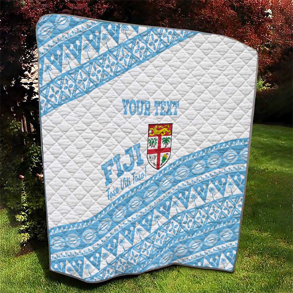 Fiji Rugby 2025 Custom Quilt Fijian Tapa Toso Viti Toso - White